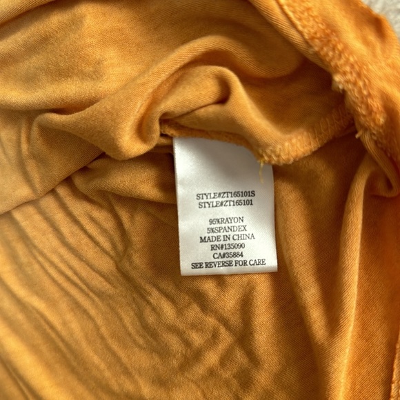 Flowy, burnt yellow/almost orange tank top. Slightly longer in the back! - Picture 3 of 3